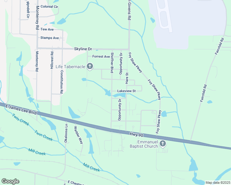 map of restaurants, bars, coffee shops, grocery stores, and more near 3180 Lakeview Street in Crestview