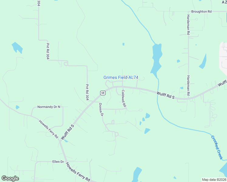 map of restaurants, bars, coffee shops, grocery stores, and more near 10989-11011 Wulff Road South in Semmes