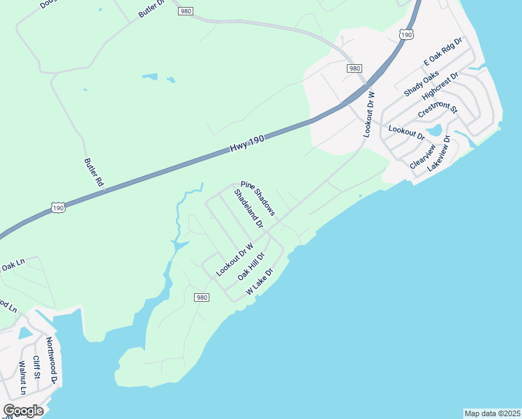 map of restaurants, bars, coffee shops, grocery stores, and more near 50 Pine Shadows in Point Blank