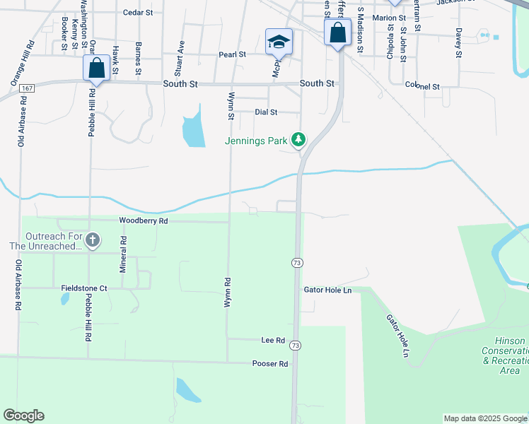 map of restaurants, bars, coffee shops, grocery stores, and more near 4377 Kent Drive in Marianna