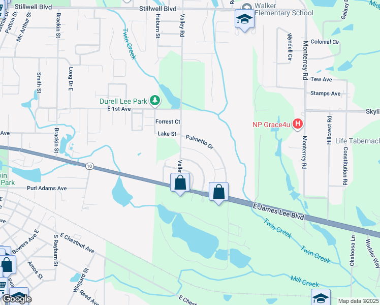 map of restaurants, bars, coffee shops, grocery stores, and more near 126 Sikes Drive in Crestview