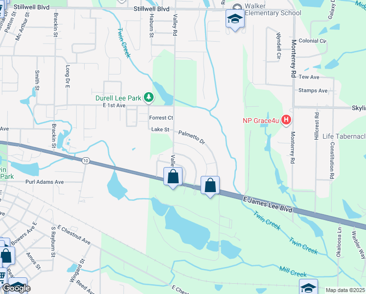 map of restaurants, bars, coffee shops, grocery stores, and more near 126 Sikes Drive in Crestview