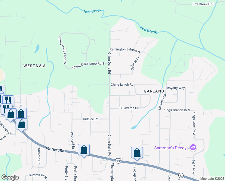 map of restaurants, bars, coffee shops, grocery stores, and more near 6800-6844 Ching Lynch Rd in Mobile
