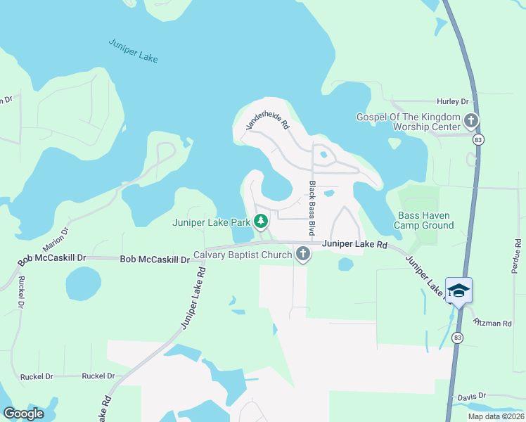map of restaurants, bars, coffee shops, grocery stores, and more near 154 Red Eye Road in DeFuniak Springs