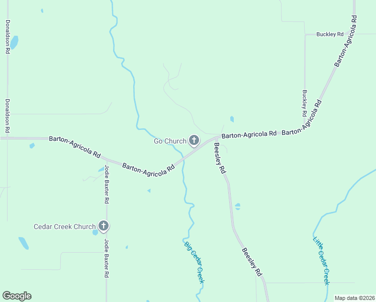 map of restaurants, bars, coffee shops, grocery stores, and more near 1210-1238 Barton-Agricola Road in Lucedale