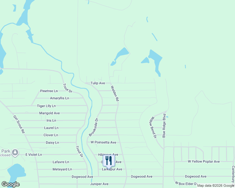 map of restaurants, bars, coffee shops, grocery stores, and more near 42 Crocus Avenue in DeFuniak Springs
