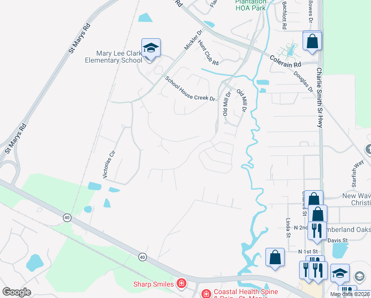 map of restaurants, bars, coffee shops, grocery stores, and more near 360 Kristins Drive in St. Marys
