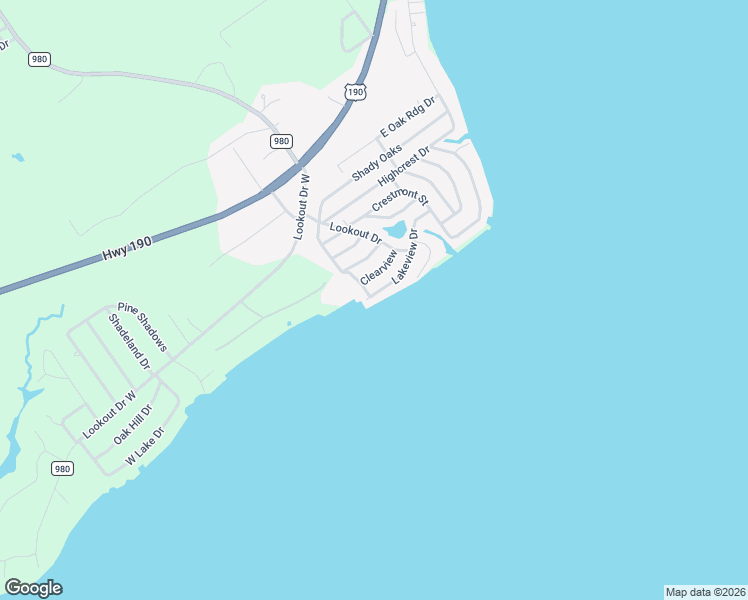 map of restaurants, bars, coffee shops, grocery stores, and more near 161 Lakeview Drive in Point Blank