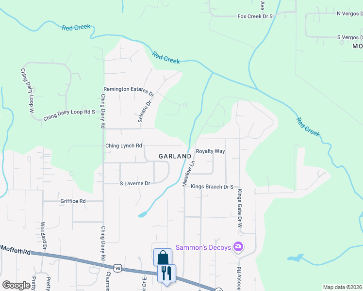 map of restaurants, bars, coffee shops, grocery stores, and more near 6800 Ching Lynch Road in Mobile