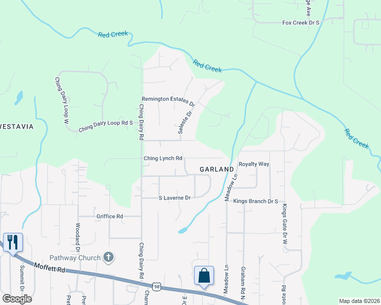 map of restaurants, bars, coffee shops, grocery stores, and more near 6925 Ching Lynch Road in Mobile
