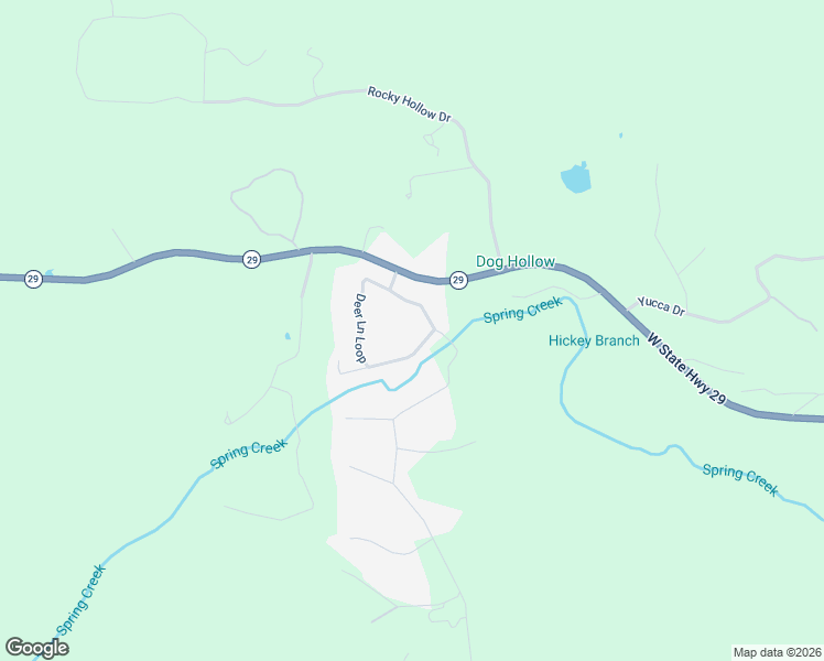 map of restaurants, bars, coffee shops, grocery stores, and more near 105 Deer Springs Drive in Burnet