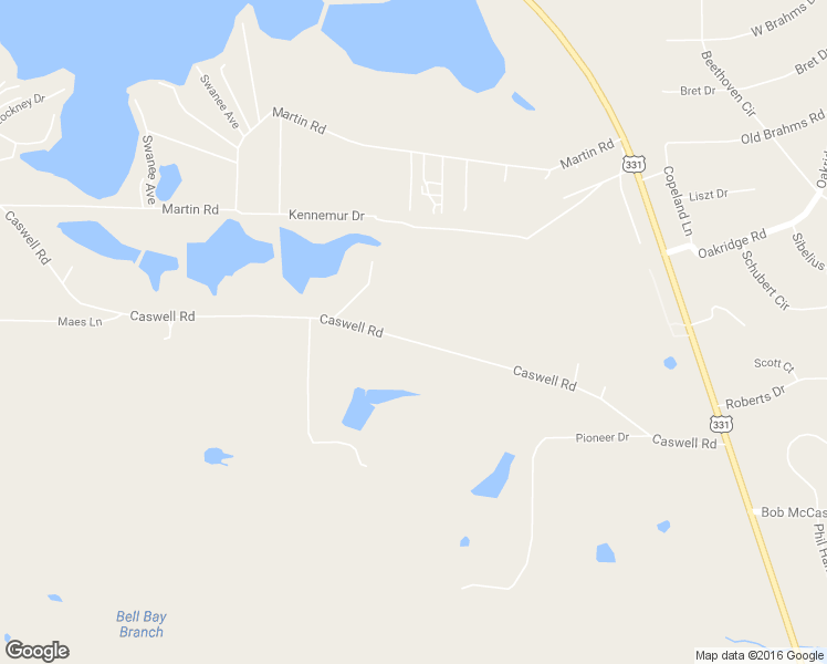 map of restaurants, bars, coffee shops, grocery stores, and more near 780 Caswell Road in DeFuniak Springs