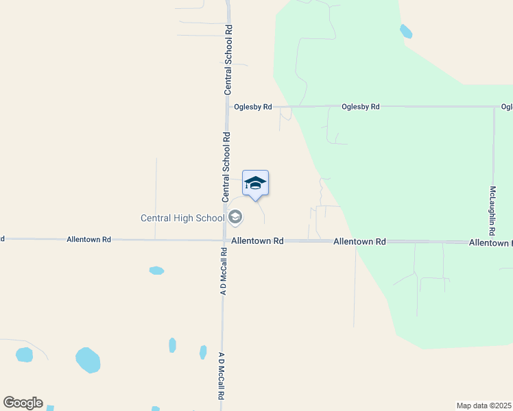 map of restaurants, bars, coffee shops, grocery stores, and more near 6180 Central School Road in Milton