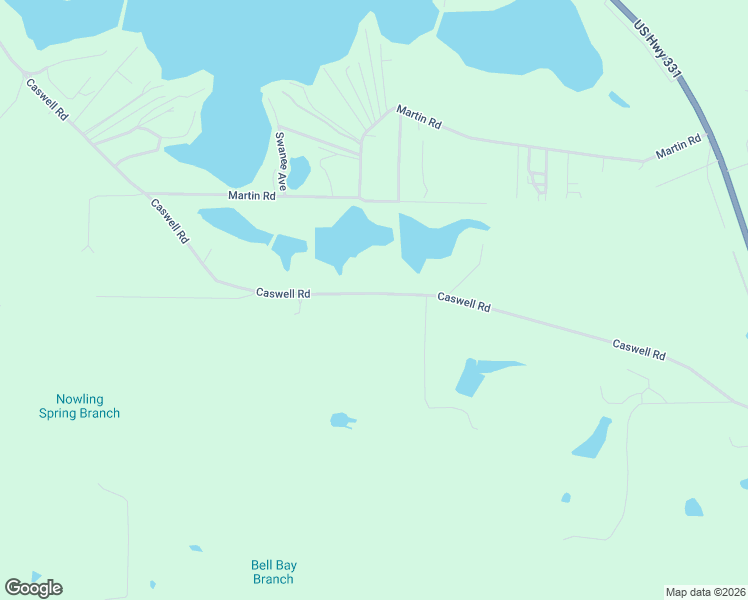 map of restaurants, bars, coffee shops, grocery stores, and more near 1161 Caswell Road in DeFuniak Springs