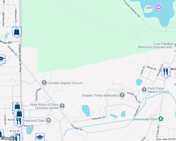 map of restaurants, bars, coffee shops, grocery stores, and more near Unnamed Road in St. Marys