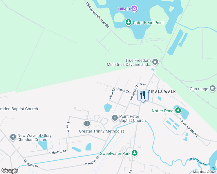 map of restaurants, bars, coffee shops, grocery stores, and more near 406 Sloan Street in St. Marys