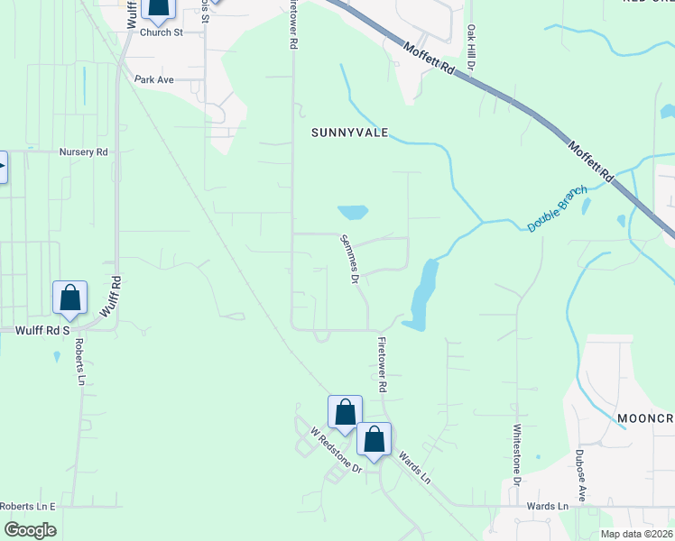 map of restaurants, bars, coffee shops, grocery stores, and more near 3626 Jarvis Lane in Semmes