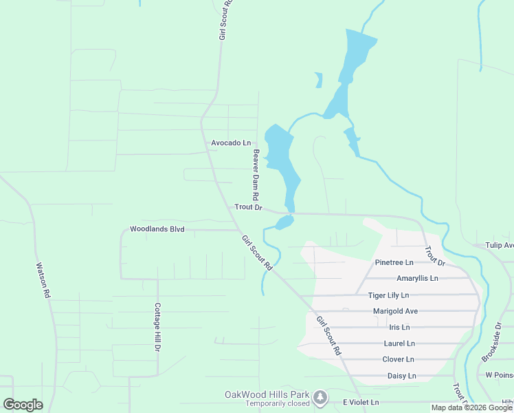 map of restaurants, bars, coffee shops, grocery stores, and more near 1587 Trout Drive in DeFuniak Springs