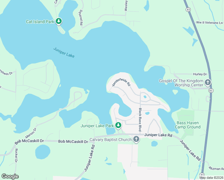 map of restaurants, bars, coffee shops, grocery stores, and more near 229 Vanderheide Road in DeFuniak Springs