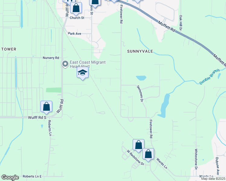 map of restaurants, bars, coffee shops, grocery stores, and more near 3686 Kelly Circle in Semmes