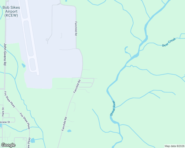 map of restaurants, bars, coffee shops, grocery stores, and more near 3416 Skymaster Court in Crestview