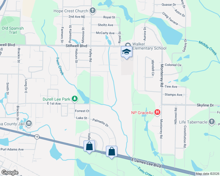 map of restaurants, bars, coffee shops, grocery stores, and more near 214 Tiffot Court in Crestview