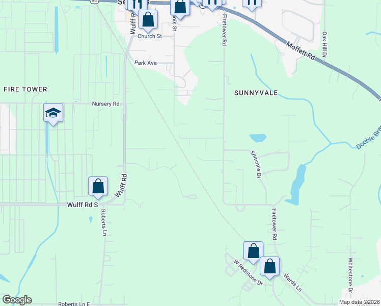 map of restaurants, bars, coffee shops, grocery stores, and more near 8963 Kent Cir in Semmes