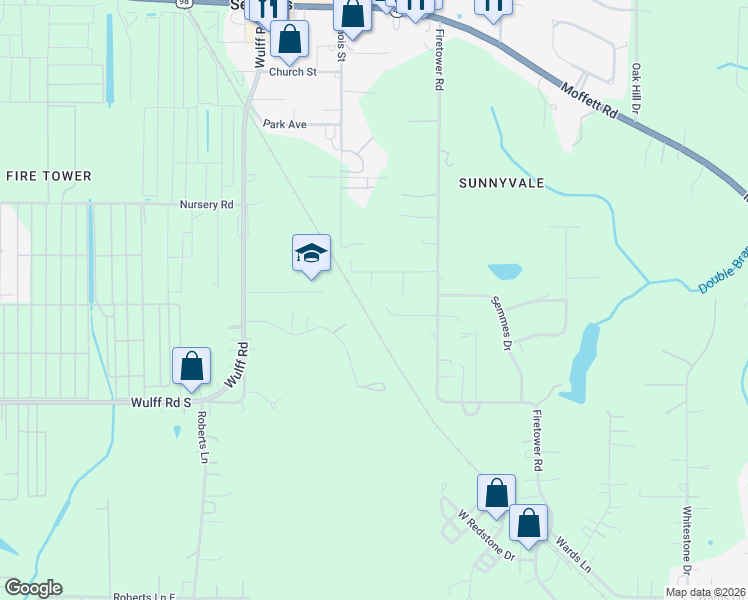 map of restaurants, bars, coffee shops, grocery stores, and more near 8963 Kent Circle in Semmes
