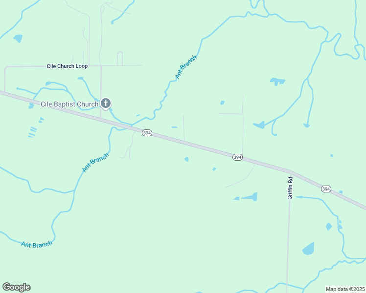 map of restaurants, bars, coffee shops, grocery stores, and more near State Route 394 in DeRidder