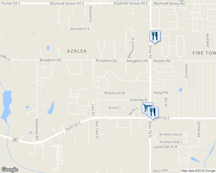 map of restaurants, bars, coffee shops, grocery stores, and more near 3537 Winston Drive in Semmes