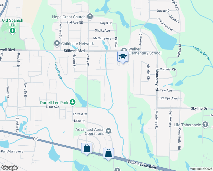 map of restaurants, bars, coffee shops, grocery stores, and more near 210 Tiffot Court in Crestview