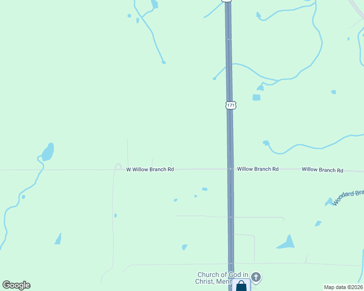 map of restaurants, bars, coffee shops, grocery stores, and more near 242 West Willow Branch Road in DeRidder