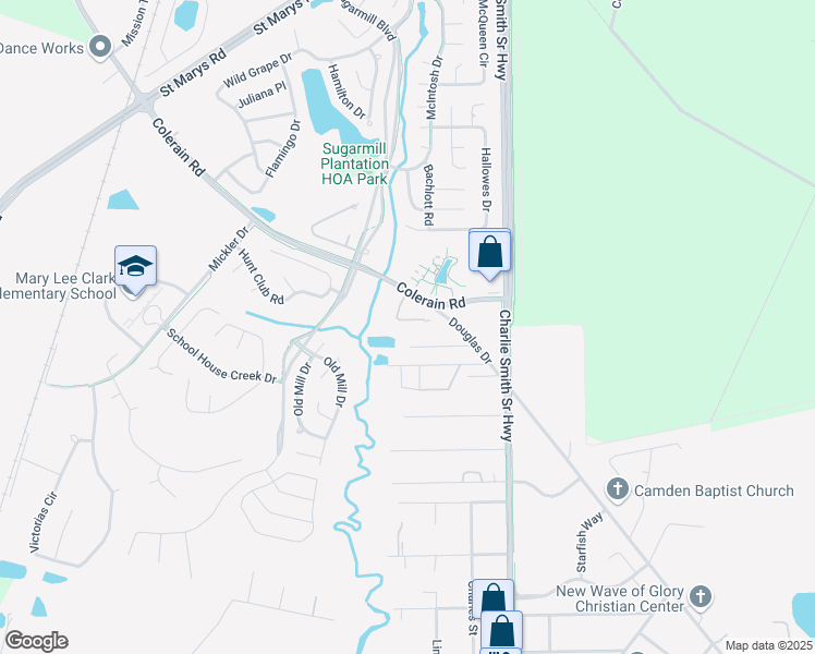 map of restaurants, bars, coffee shops, grocery stores, and more near 304 Baltic Court in Saint Marys