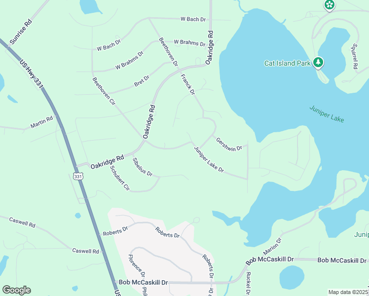 map of restaurants, bars, coffee shops, grocery stores, and more near 265 Juniper Lake Drive in DeFuniak Springs