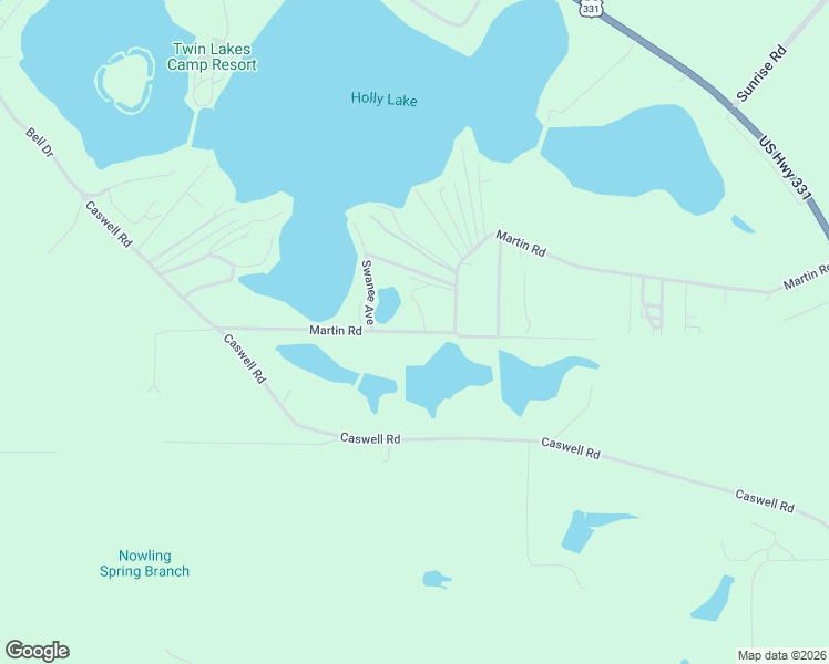 map of restaurants, bars, coffee shops, grocery stores, and more near 1156 Martin Road in DeFuniak Springs