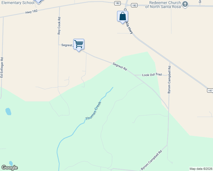 map of restaurants, bars, coffee shops, grocery stores, and more near 2617 Segrest Road in Pace