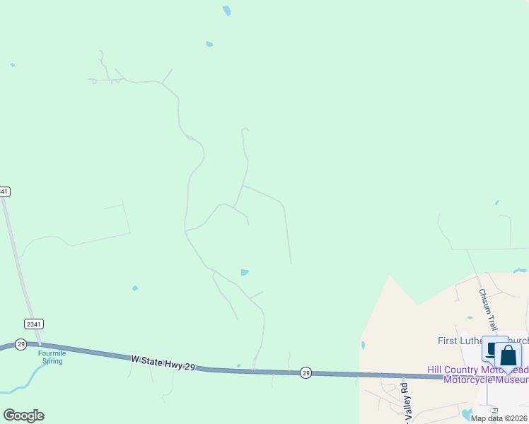 map of restaurants, bars, coffee shops, grocery stores, and more near 114 Big Sky in Burnet