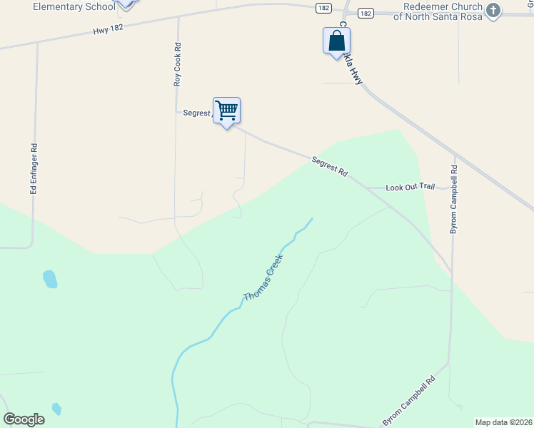 map of restaurants, bars, coffee shops, grocery stores, and more near 9125 Capers Lane in Pace