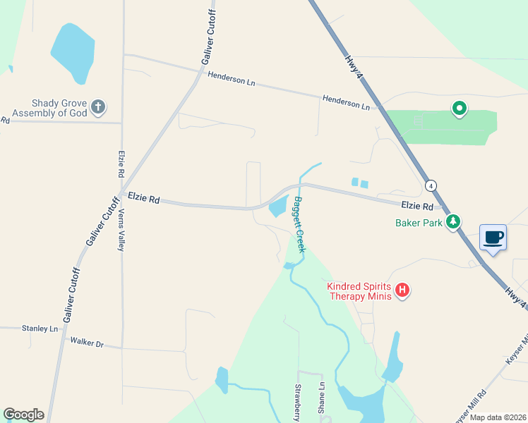 map of restaurants, bars, coffee shops, grocery stores, and more near 1330 Charlie Day Road in Baker