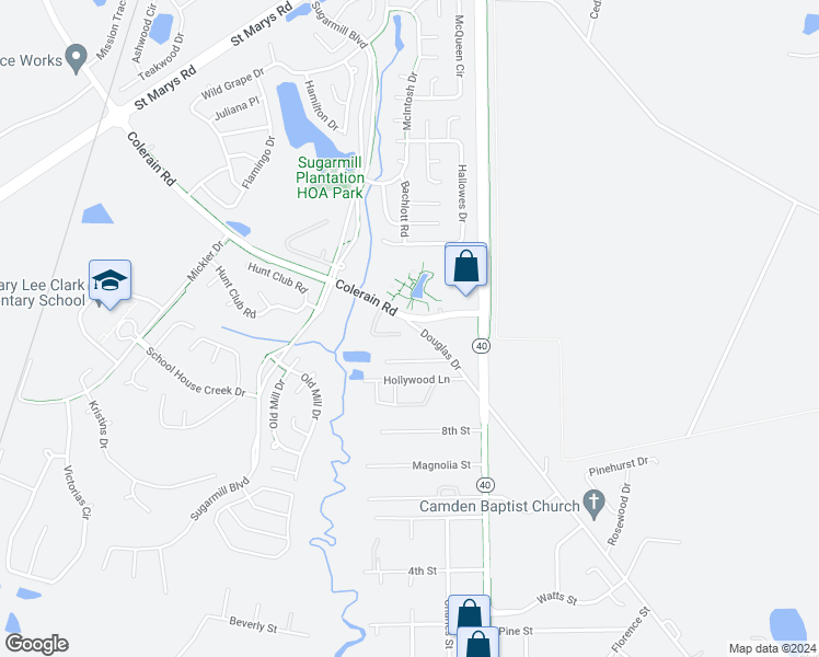 map of restaurants, bars, coffee shops, grocery stores, and more near 409 Baltic Court in St. Marys