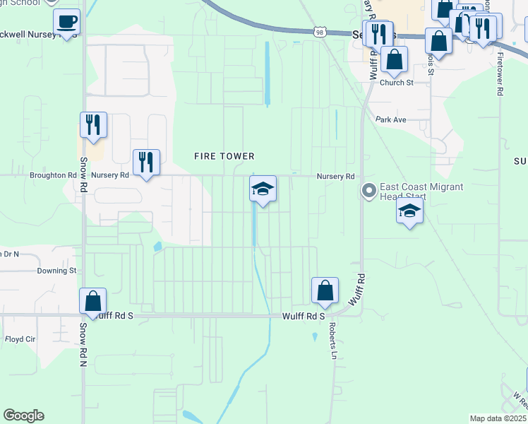 map of restaurants, bars, coffee shops, grocery stores, and more near in Semmes