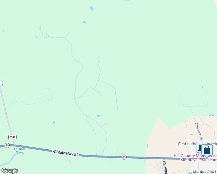 map of restaurants, bars, coffee shops, grocery stores, and more near 114 Big Sky in Burnet