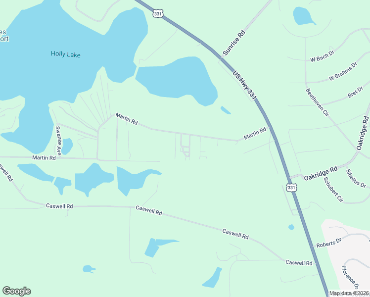 map of restaurants, bars, coffee shops, grocery stores, and more near 461 Martin Road in DeFuniak Springs