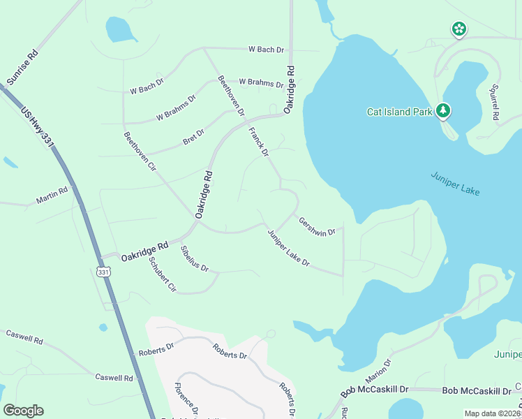 map of restaurants, bars, coffee shops, grocery stores, and more near 265 Juniper Lake Drive in DeFuniak Springs