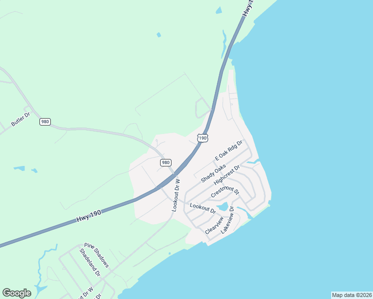 map of restaurants, bars, coffee shops, grocery stores, and more near 9951 U.S. 190 in Point Blank