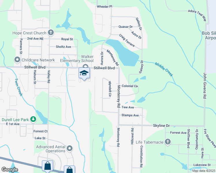 map of restaurants, bars, coffee shops, grocery stores, and more near 5375 Wyndell Circle in Crestview