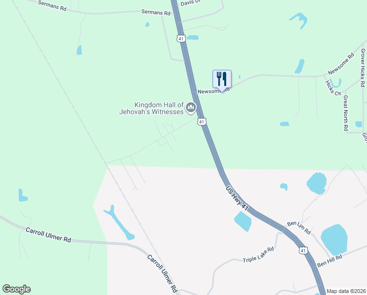 map of restaurants, bars, coffee shops, grocery stores, and more near 2929 Stock Pen Road in Valdosta