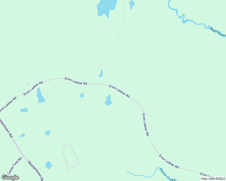 map of restaurants, bars, coffee shops, grocery stores, and more near 1057 Ervin Ladner Road in Poplarville