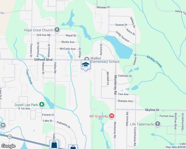 map of restaurants, bars, coffee shops, grocery stores, and more near 5456 Jenee Court in Crestview