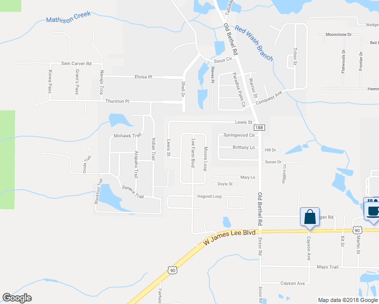 map of restaurants, bars, coffee shops, grocery stores, and more near 5450 Lee Farm Boulevard in Crestview